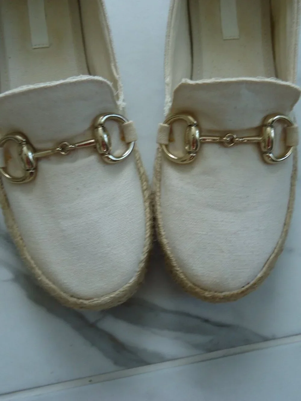 SIZE 7. H & M platform espadrilles shoes.